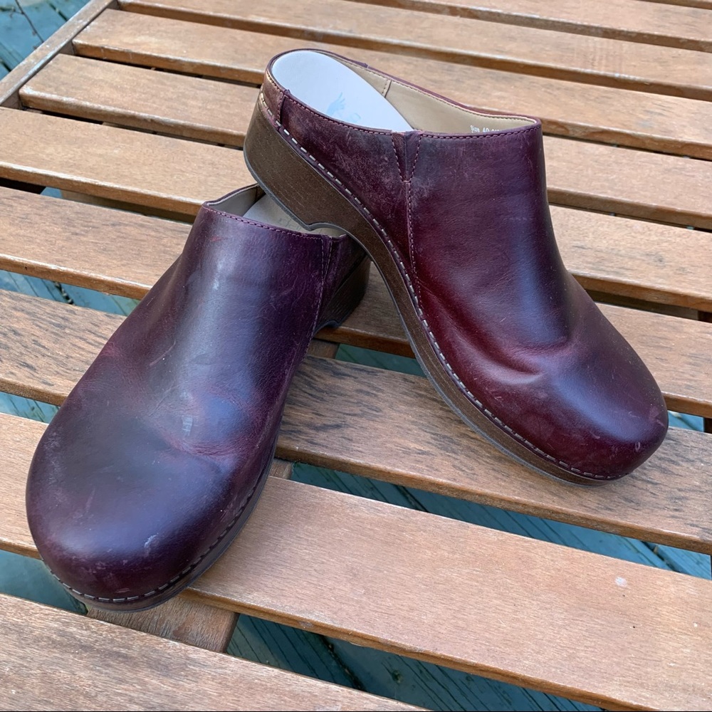 Dansko Maroon mules